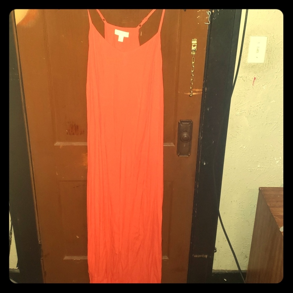 orange maxi dress